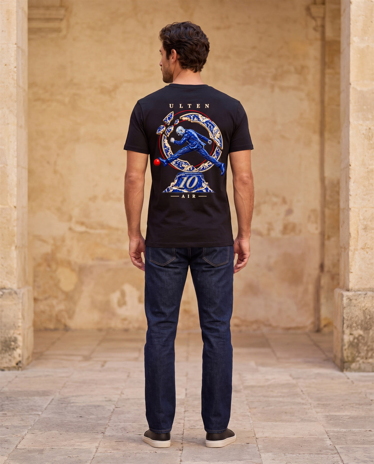 T-shirt ULTEN 10 Porcelaine noir – vue 1