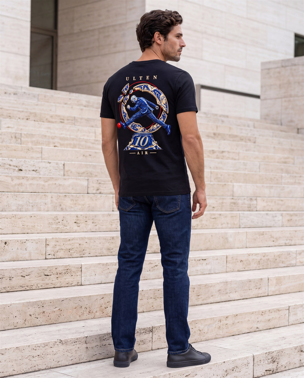 T-shirt ULTEN 10 Porcelaine noir – vue 7