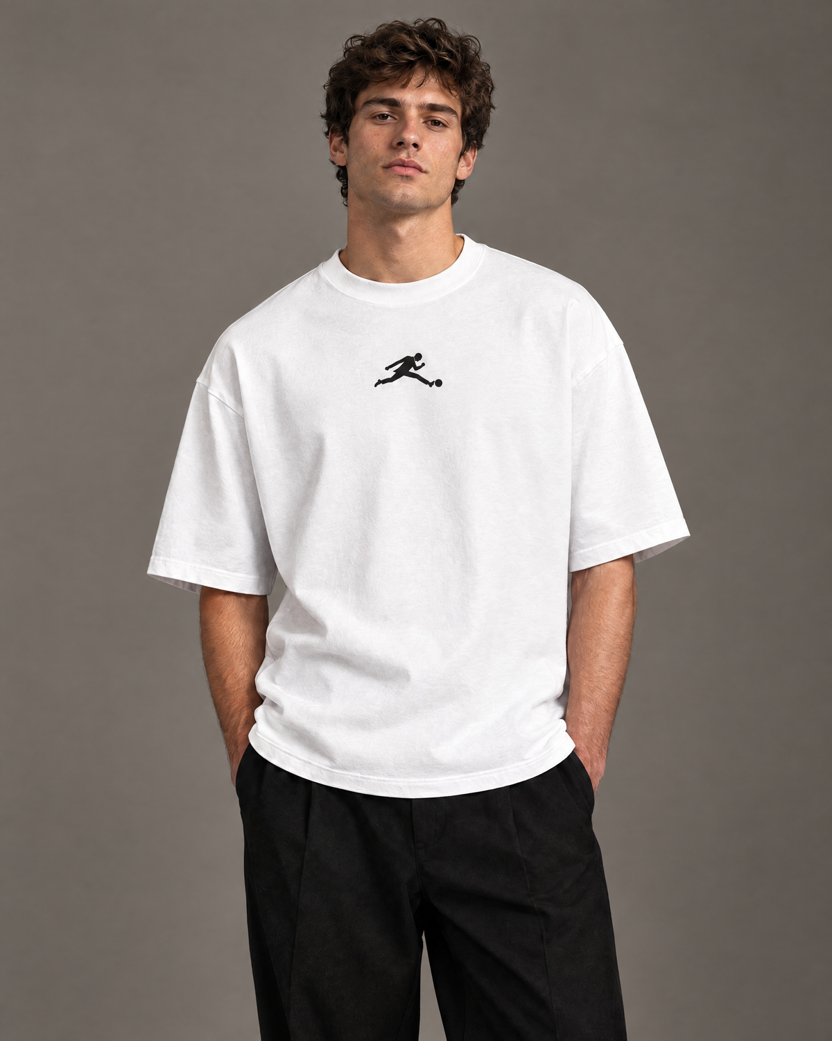 T-shirt oversize « 88' J'AI CRAQUÉ ! » – Blanc
