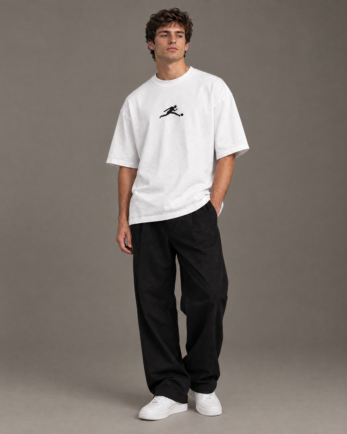 T-shirt oversize « 88' J'AI CRAQUÉ ! » – Blanc